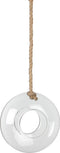Mica Decorations hangend glas Sil met touw maat in cm: h10 x d25cm - transparent