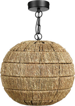 Mica Decorations Hanglamp Bono - 34x34x35 cm - Jute - Bruin