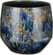 Mica Decorations Harris Bloempot - 20x20x18 cm - Keramiek - Blauw
