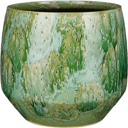 Mica Decorations Harris Bloempot - 29x29x26 cm - Keramiek - Groen