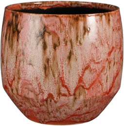 MICA DECORATIONS HARRIS BLOEMPOT ROND ROOD - H26xD29CM