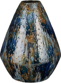 Mica Decorations Harris Vaas - 23x23x30 cm - Keramiek - Blauw