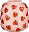 Mica Decorations Hearts Vaas - H28 x Ø29 cm - Keramiek - Roze, Rood