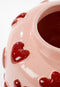 Mica Decorations Hearts Vaas - H28 x Ø29 cm - Keramiek - Roze, Rood