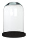 Mica Decorations Hella Glass bell - H30 x Ø21 cm - Transparent, Black