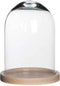 Mica Decorations Hella Glazen Stolp - H23 x Ø17 cm - Transparant, Lichtbruin