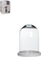 Mica Decorations Hella Glazen Stolp - H23 x Ø17 cm - Transparant, Wit