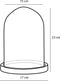 Mica Decorations Hella Glazen Stolp - H23 x Ø17 cm - Transparant, Wit
