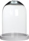 Mica Decorations Hella Glazen Stolp - H23 x Ø17 cm - Transparant, Wit