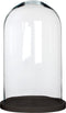 Mica Decorations Hella Glazen Stolp - H38 x Ø23 cm - Transparant, Zwart