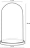 Mica Decorations Hella Glazen Stolp - H38 x Ø23 cm - Transparant, Zwart
