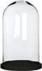 Mica Decorations Hella Glazen Stolp - H38 x Ø23 cm - Transparant, Zwart
