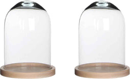Mica Decorations Hella Stolp - H23 x Ø17 cm - Glas - Set van 2