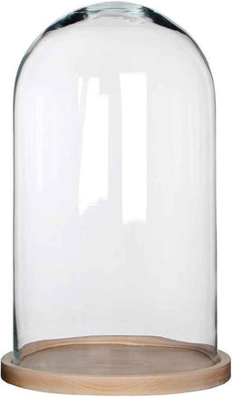 Mica Decorations Hella Stolp - H37 x Ø23 cm - Glas & Hout - Set van 2