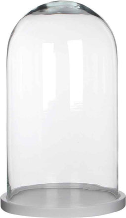 Mica Decorations Hella Stolp H37 x Ø23 cm - Wit - Hout / Glas