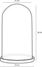 Mica Decorations Hella Stolp H37 x Ø23 cm - Wit - Hout / Glas