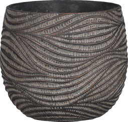 Mica Decorations Hendrick Bloempot - 21x21x19 cm - Cement - Bruin