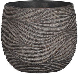 Mica Decorations Hendrick Bloempot - 23x23x20 cm - Cement - Bruin