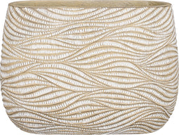 Mica Decorations Hendrick Bloempot - 42x20x30 cm - cement - Creme