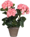 Mica Decorations Hortensia Kunstplant in Bloempot Stan - H40 x Ø35 cm - Roze