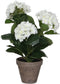 Mica Decorations Hortensia Kunstplant in Bloempot Stan - H40 x Ø35 cm - Wit