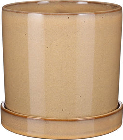 Mica Decorations Inger Bloempot - 21x21x20 cm - Keramiek - Geel