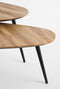 Mica Decorations Jailey Bijzettafel - Set van 2 - L84 x B39 x H39 cm - Gerecycled Hout - Bruin
