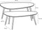 Mica Decorations Jailey Bijzettafel - Set van 2 - L84 x B39 x H39 cm - Gerecycled Hout - Bruin