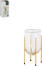 Mica Decorations Jamey Vaas op standaard - H31 x Ø17 cm - Glas - Goud