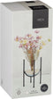 Mica Decorations Jamey Vaas op Standaard - H31 x Ø17 cm - Transparant, Zwart