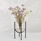 Mica Decorations Jamey Vaas op Standaard - H50 x Ø24 cm - Transparant, Zwart
