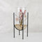 Mica Decorations Jamey Vaas op Standaard - H50 x Ø24 cm - Transparant, Zwart