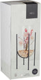 Mica Decorations Jamey Vaas op Standaard - H50 x Ø24 cm - Transparant, Zwart