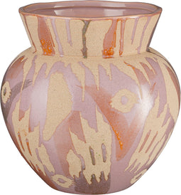 Mica Decorations Javi Vaas - H28 x Ø28 cm - Keramiek - Roze, Beige
