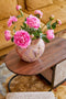 Mica Decorations Javi Vaas - H28 x Ø28 cm - Keramiek - Roze, Beige