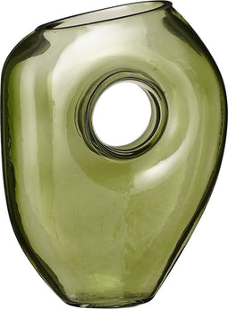Mica Decorations Jay Vaas - L18 x B8 x H23 cm - Glas - Lichtgroen