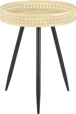 Mica Decorations Jaylee Bijzettafel - H45 x Ø34 cm - Metaal - Zwart