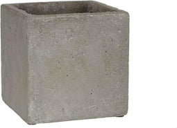 Mica Decorations jimmy bloempot vierkant lichtgrijs maat in cm: 15 x 15 x 15 - GRIJS
