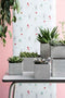 Mica Decorations jimmy bloempot vierkant lichtgrijs maat in cm: 15 x 15 x 15 - GRIJS