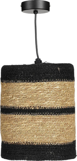 Mica Decorations Jinx Hanglamp - H20 x Ø15 cm - Jute - Zwart
