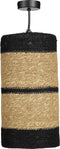 Mica Decorations Jinx Hanglamp - H30 x Ø15 cm - Jute - Zwart