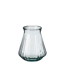 Mica Decorations Jive Vase - H23 x Ø18 cm - Recycled Glass - Transparent