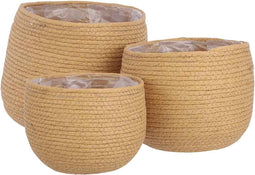 Mica Decorations Jorck Manden - H24 x Ø26 cm - Set van 3 - Donkergeel
