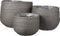 Mica Decorations Jorck Plantenmand - Set van 3 - H24 x Ø26 cm - Papier - Grijs