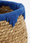 Mica Decorations Jorck Plantenmand - Set van 3 - H24 x Ø26 cm - Zeegras - Blauw, Bruin
