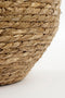 Mica Decorations Jorck Plantenmand - Set van 3 - H24 x Ø26 cm - Zeegras - Blauw, Bruin