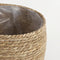Mica Decorations Jorck Plantenmand - Set van 3 - H24 x Ø26 cm - Zeegras - Lichtbruin