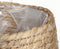Mica Decorations Jorck Plantenmand - Set van 3 - H24 x Ø26 cm - Zeegras - Groen