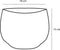 Mica Decorations Jorck Plantenmand - Set van 3 - H24 x Ø26 cm - Zeegras - Lichtbruin