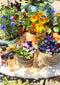 Mica Decorations Jorck Plantenmand - Set van 3 - H24 x Ø26 cm - Zeegras - Lichtbruin